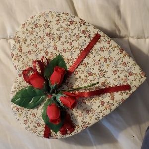 Fabric covered heart box